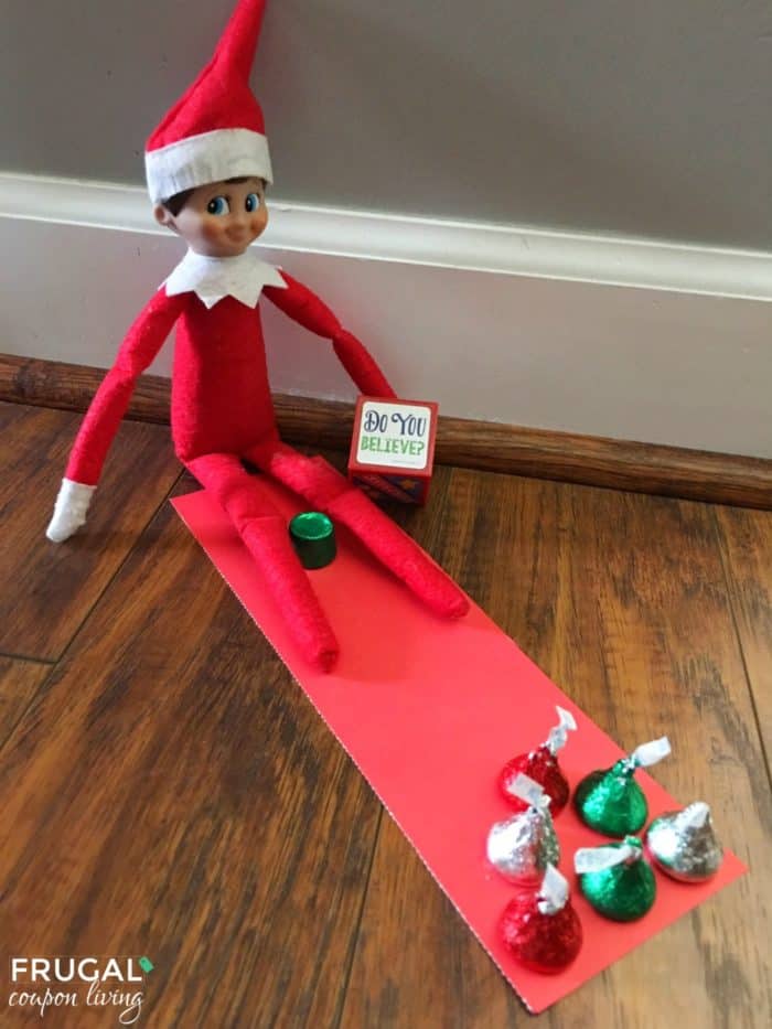  Elf  on the Shelf Ideas  Elf  Bowling Candy Game