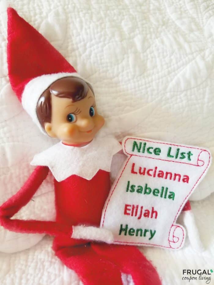Elf on the Shelf Ideas Personalized Nice List