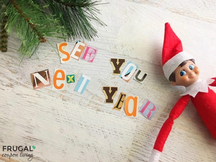 Elf on the Shelf Ideas Goodbye Note from Elf