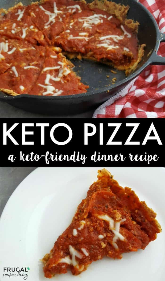 Keto Pizza - Deep Dish Recipe in a Cast Iron Skillet