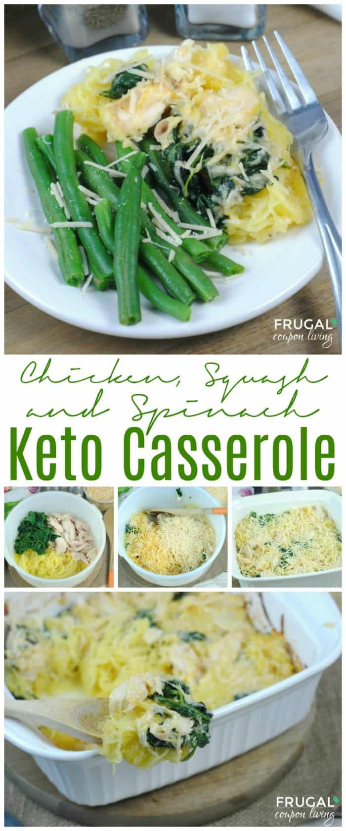Chicken, Squash & Spinach Keto Casserole