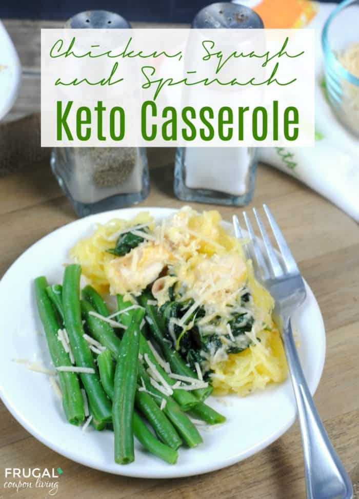 Chicken, Squash & Spinach Keto Casserole