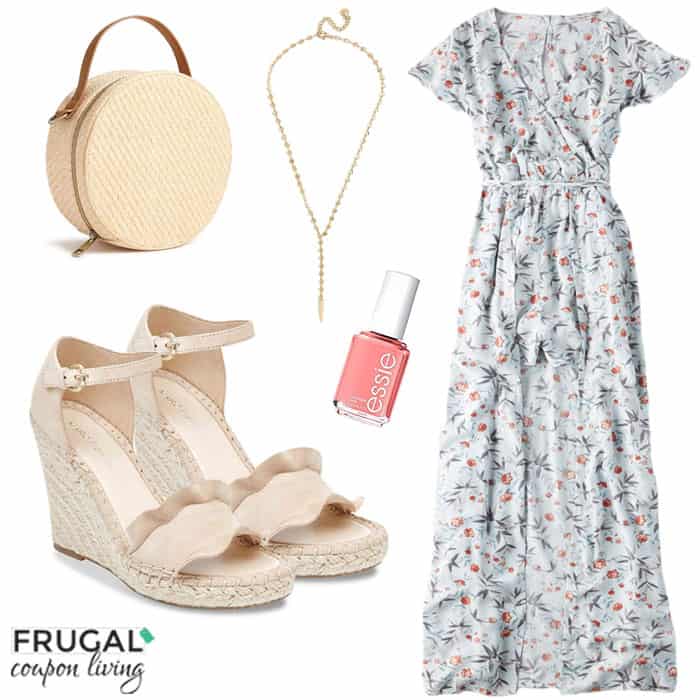 Frugal Fashion Friday Spring Floral Romper Outfit