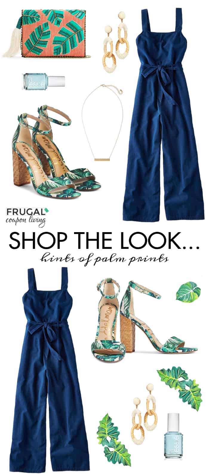 Frugal Fashion Friday Hints of Palm Print Outfit