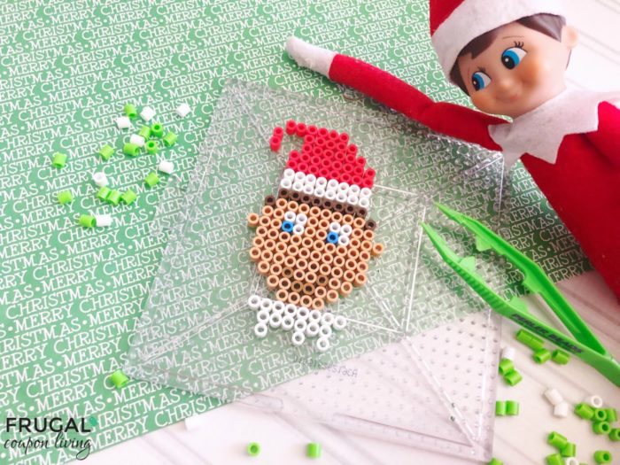 Elf on the Shelf Portrait with Perler Beads Printable Template