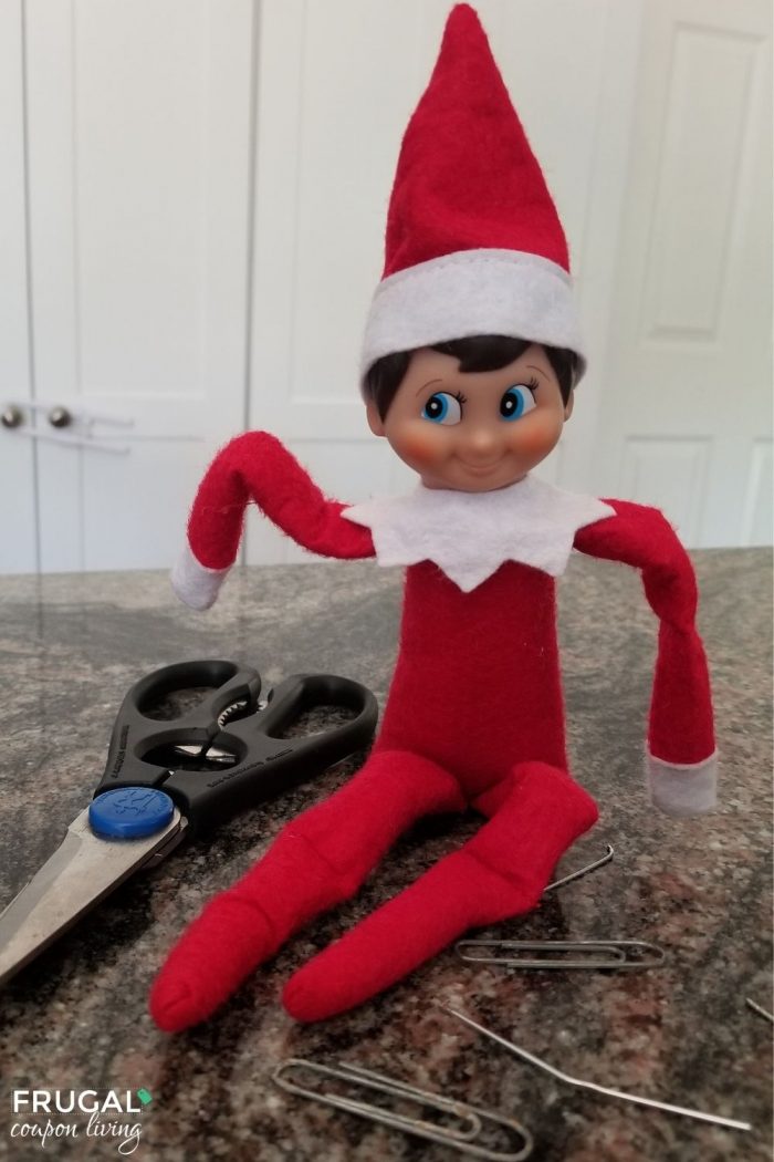 posable Elf on the Shelf paper clips