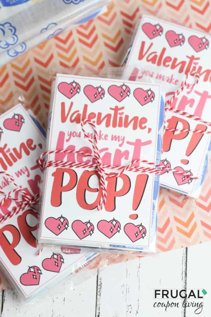 Printable Valentine You Make My Heart Pop