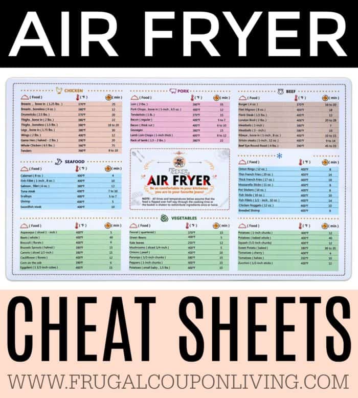 Air Fryer Cooking Chart Printable