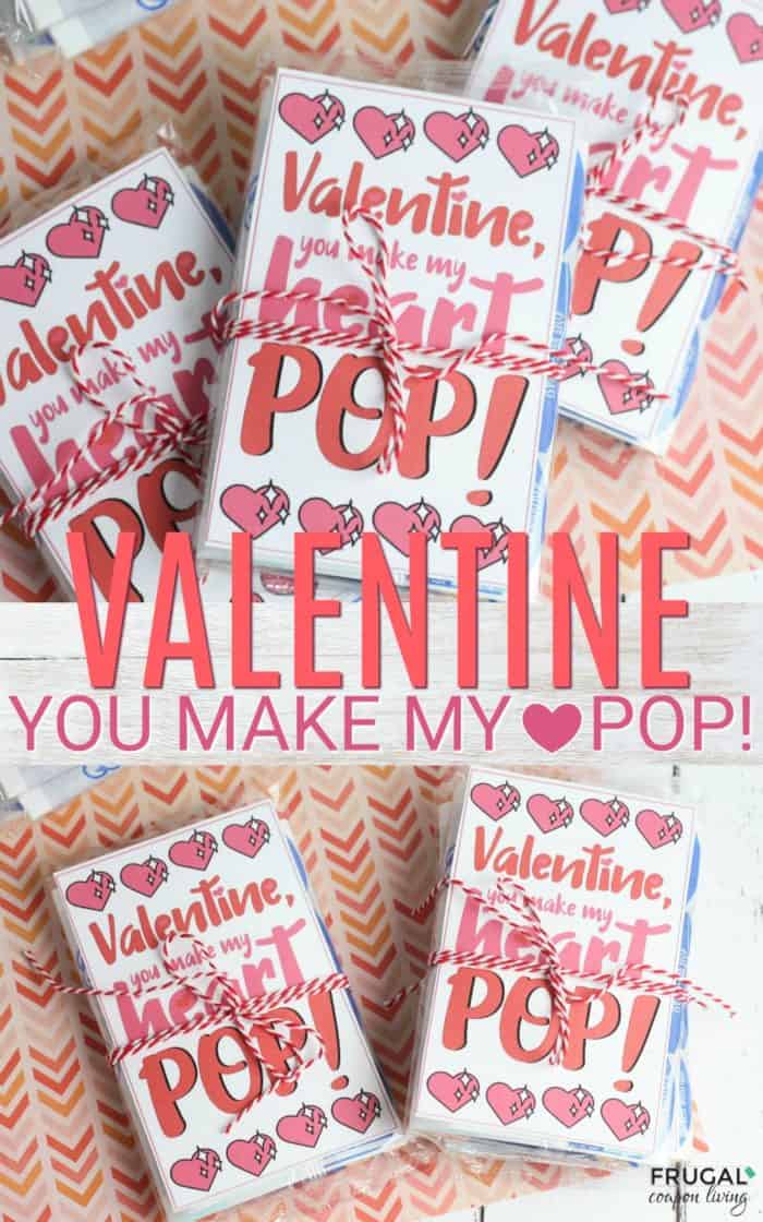 Valentine You Make My Heart Pop Free Printable