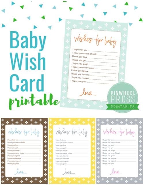 wishes for baby baby shower printable
