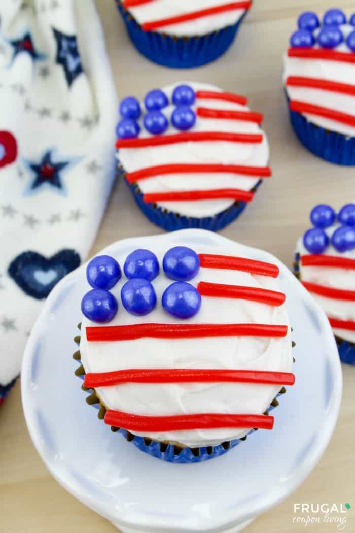 Fourth of July American flag Cupcakes