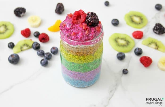 Rainbow Chia Pudding Parfait with Fruit