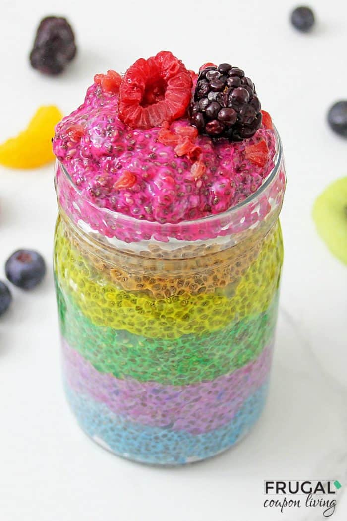 Rainbow Chia Seeds Pudding