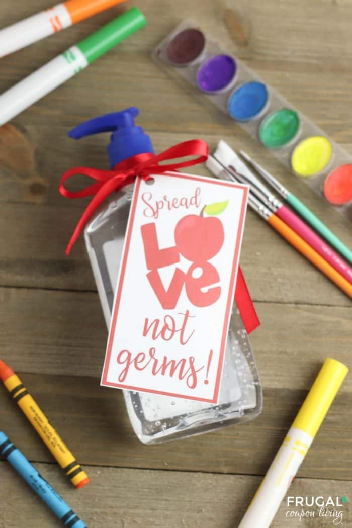 Spread Love, Not Germs Funny Hand Sanitizer Teacher Gift