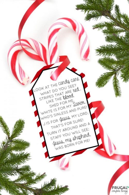 Legend of the Candy Cane Christmas Poem Printable