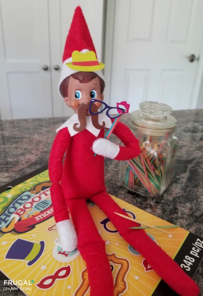 Elf on the Shelf Photo Booth Prop Stickers