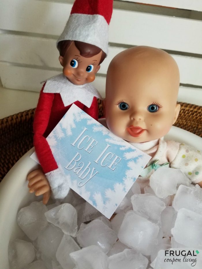 Ice Ice Baby Printable Elf on the Shelf Idea