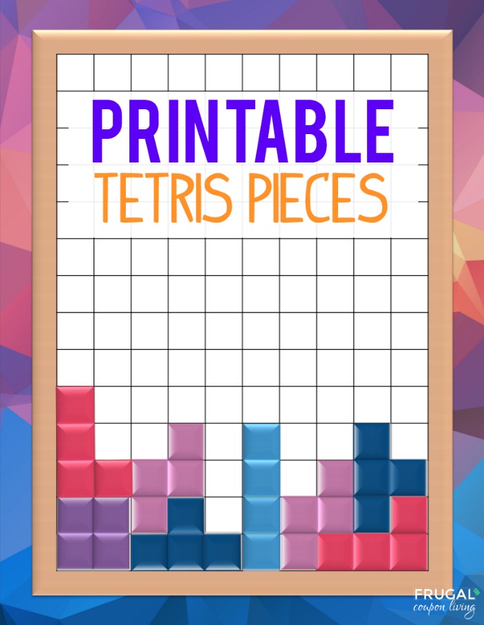 Tetris Printable Game Pieces for Travel