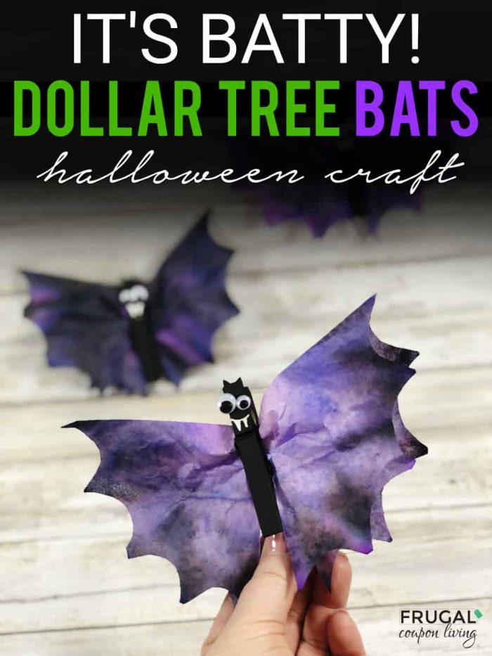 Dollar Tree Halloween Cute Bat Craft