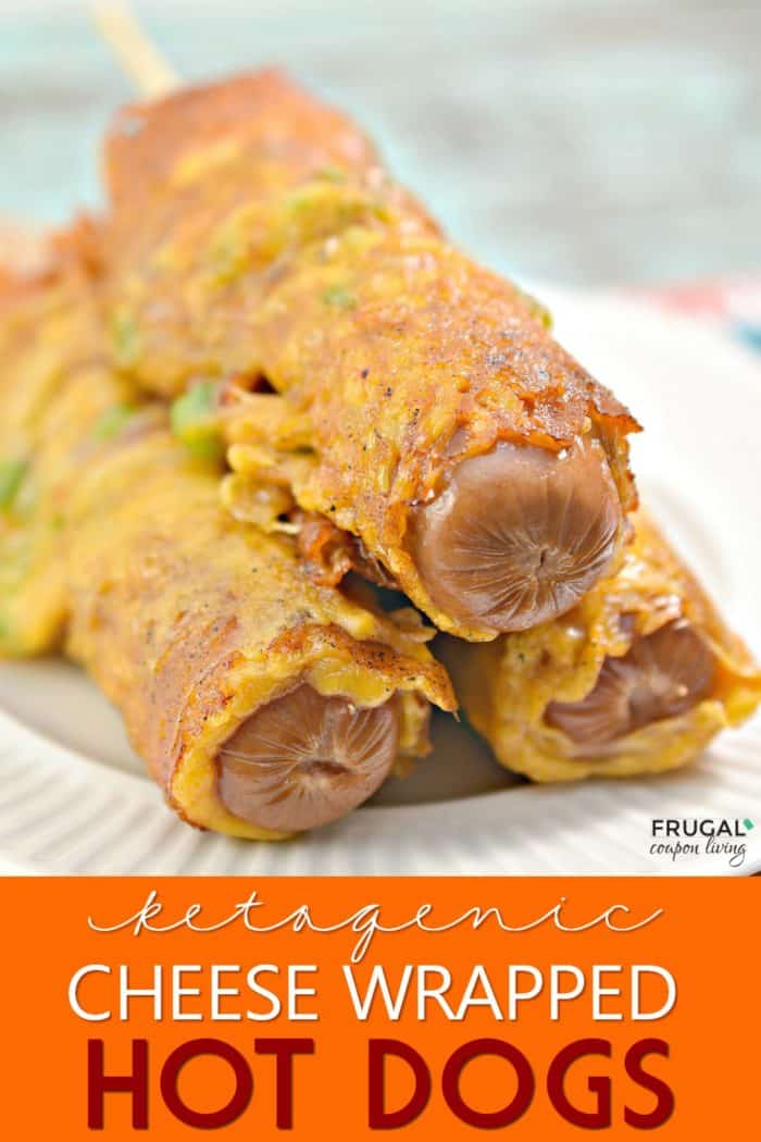 Low Carb Cheese Wrapped Keto Hot Dogs