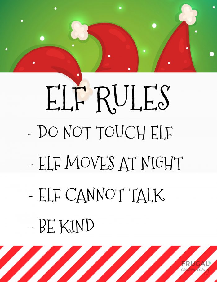 Elf On The Shelf Rules To Print