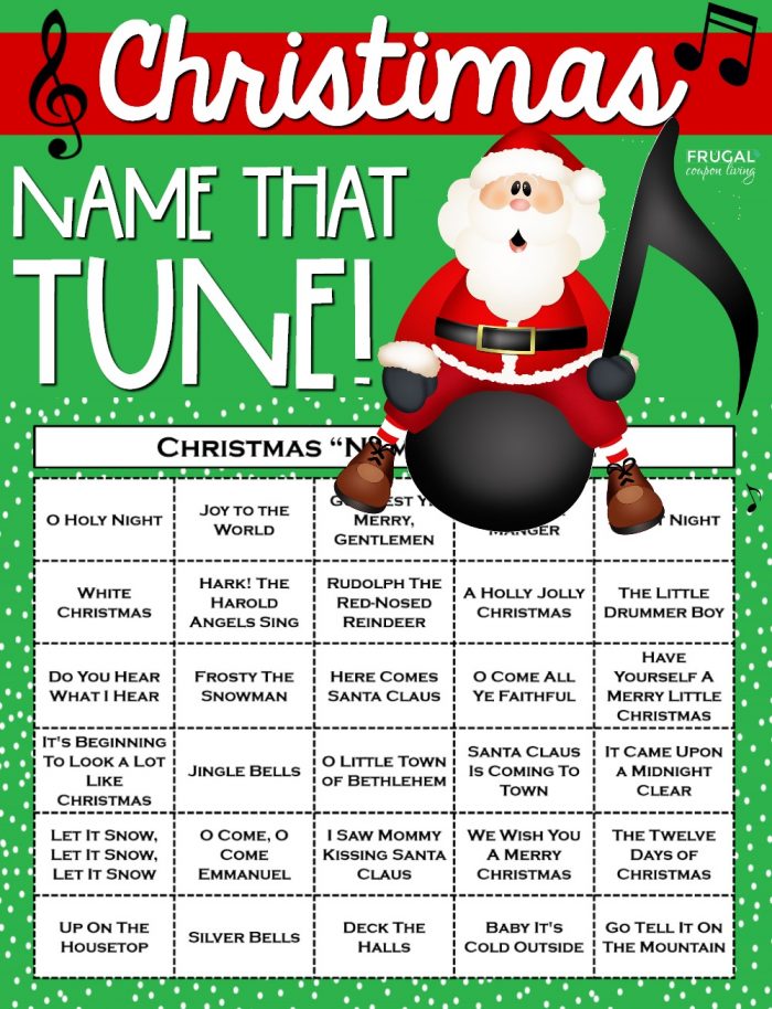 Christmas Name that Tune Printable