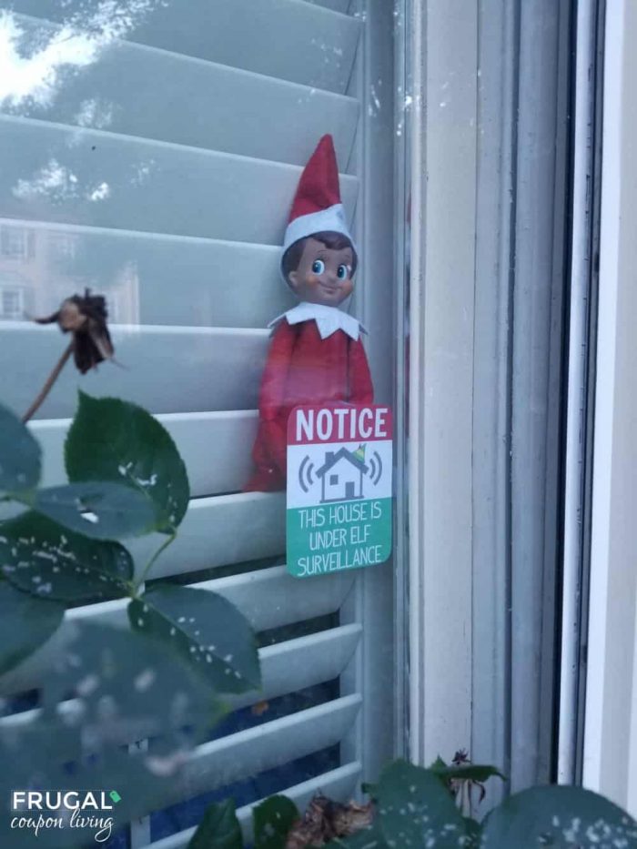 Free Elf Surveillance Sign and Download
