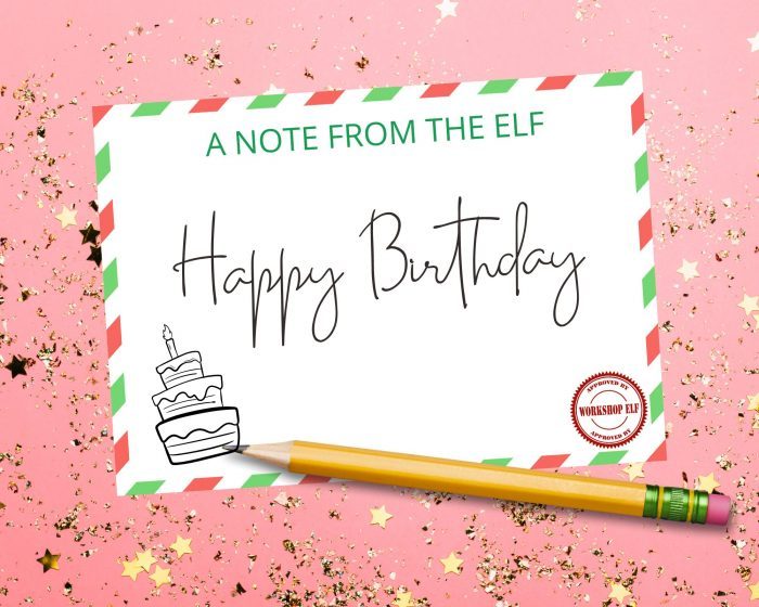 elf on the shelf birthday letter template printable