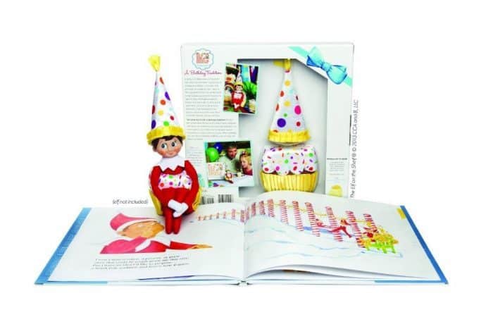 Elf on the Shelf Birthday tradition book and cupcake costume