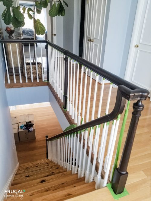 how to paint banister black
