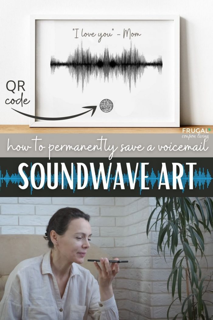 How do I permanently save a voicemail? soundwave art with qr code