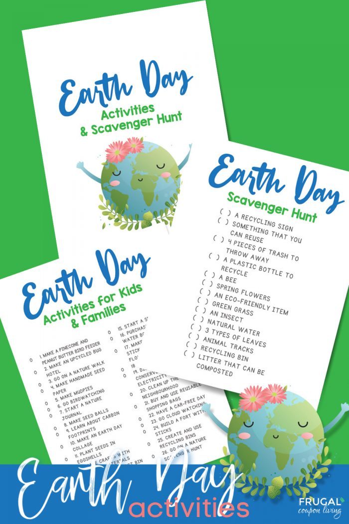 Earth Day Scavenger Hunt and Activities for Kids