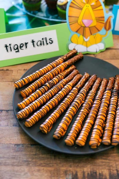 Tiger Tails Chocolate Pretzel Sticks