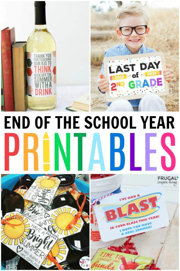 End of School Year Printables and Last Day of School Traditions