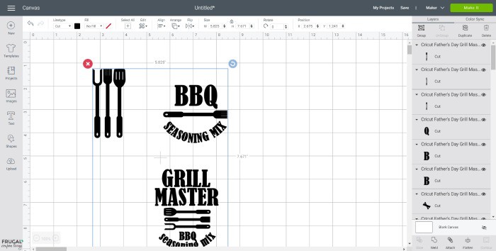 BBQ Seasoning Mix in Cricut Design Space