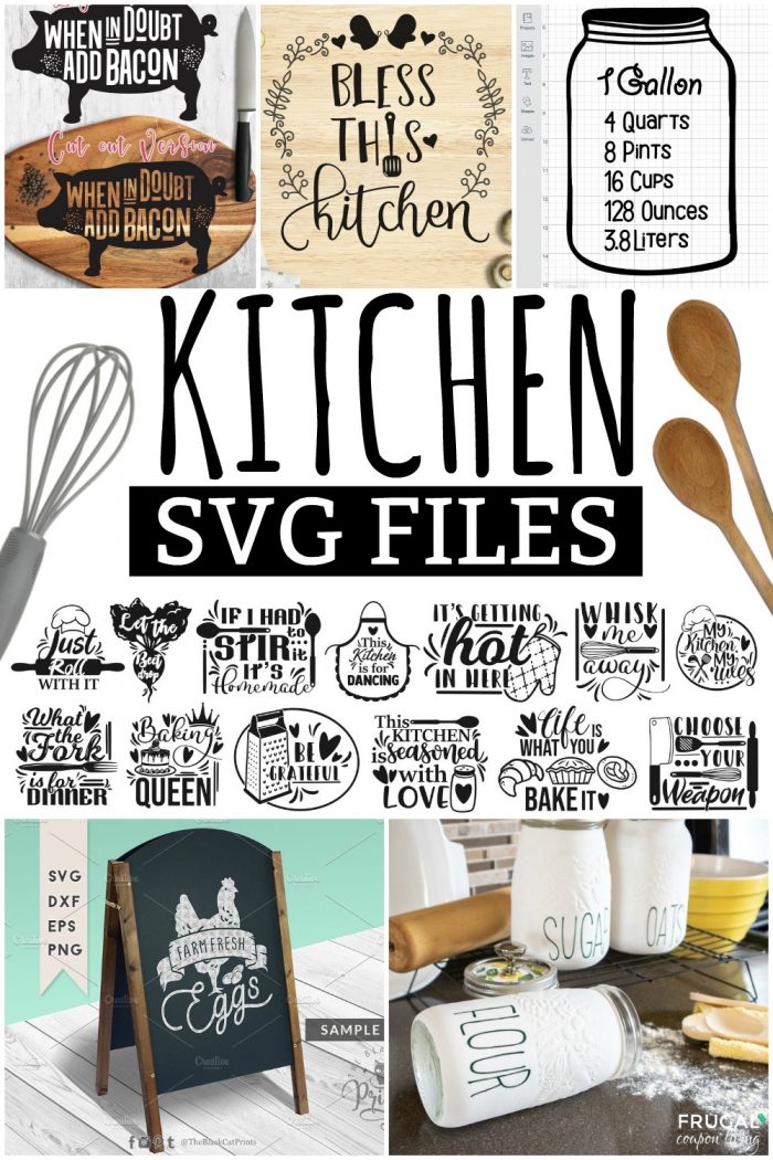 Kitchen SVG Files for Cricut Design Space and Silhouette Cameo