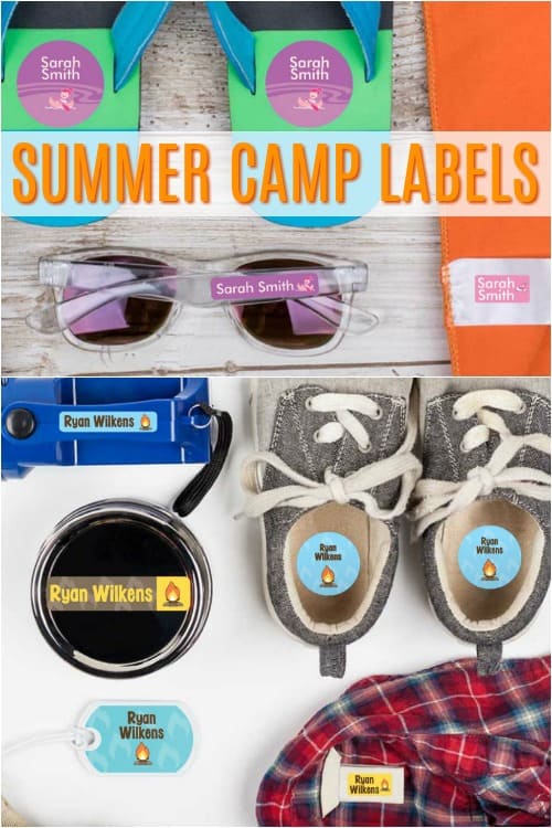 Summer Camp Clothing Labels