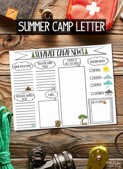Summer Camp Letter Printable