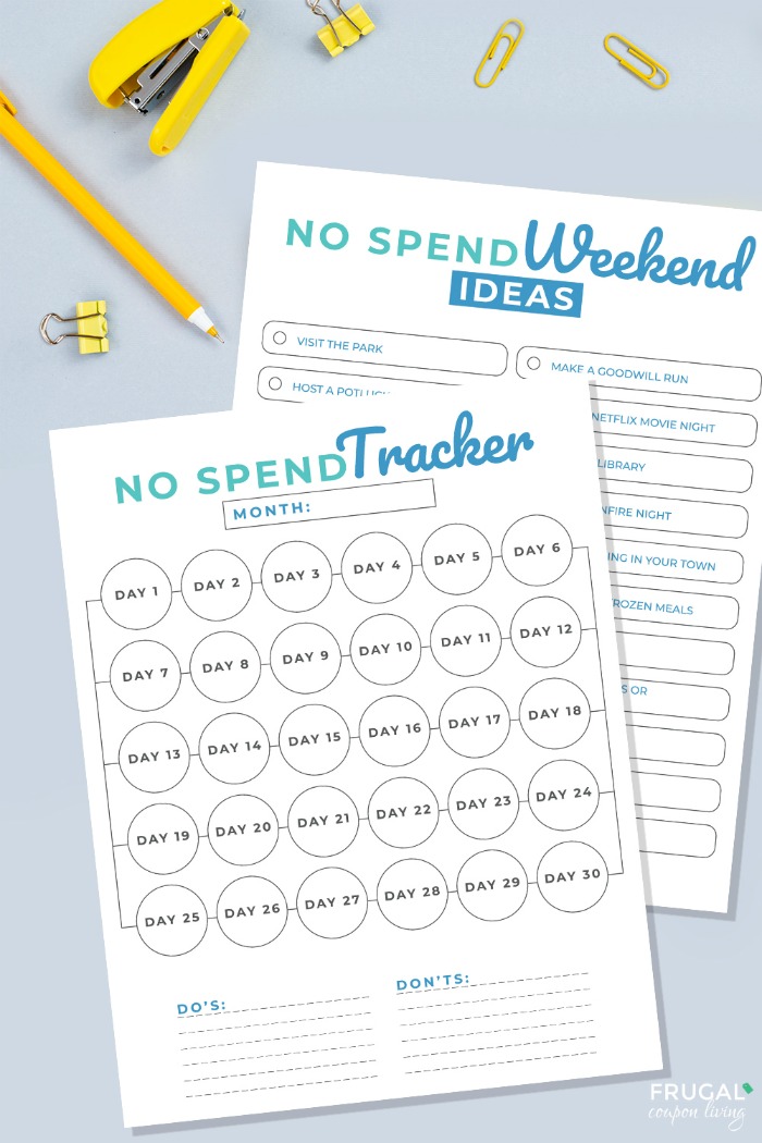 30-Day No Spend Challenge Guide Printable
