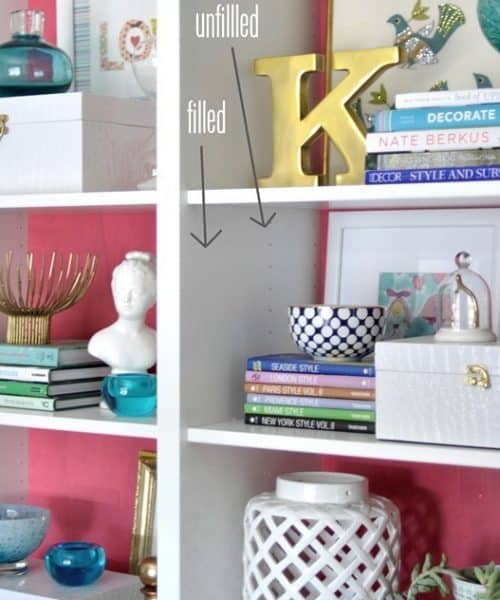 How to Hide IKEA Billy Bookcases Shelf Holes