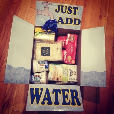 Just add water care package theme