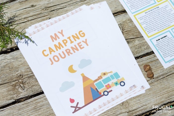 Camping Journal Printable and Kids Outdoor Games