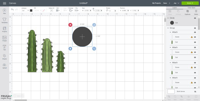 creating a paper cactus in cricut design space