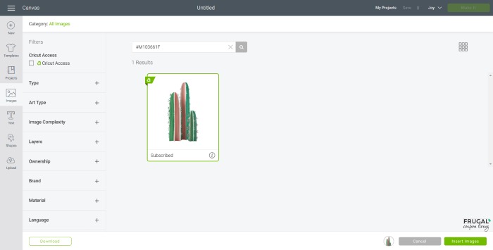 cricut design potted paper cactus new project