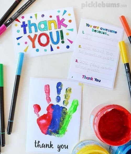 free thank you notes for teachers