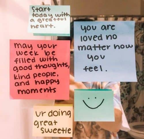 Post It Notes Positive Words of Affirmation