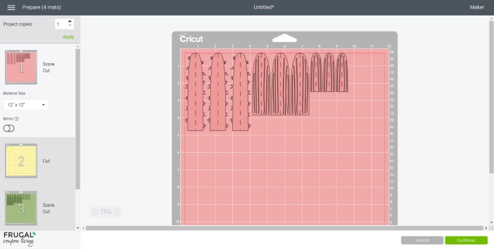 printing paper cactus on cricut maker
