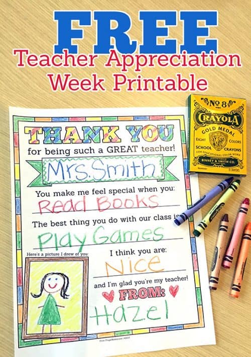 teacher appreciation thank you note you can color
