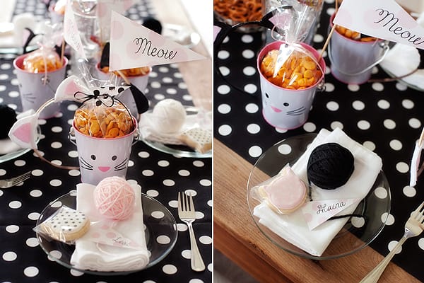 Cat Party Decor Ideas for a Girls Birthday Party