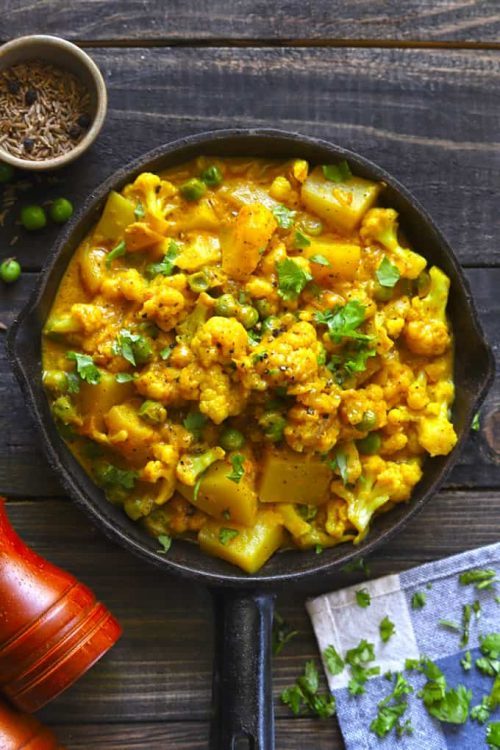 Healthy Creamy Cauliflower Curry Indian Dinner Recipe